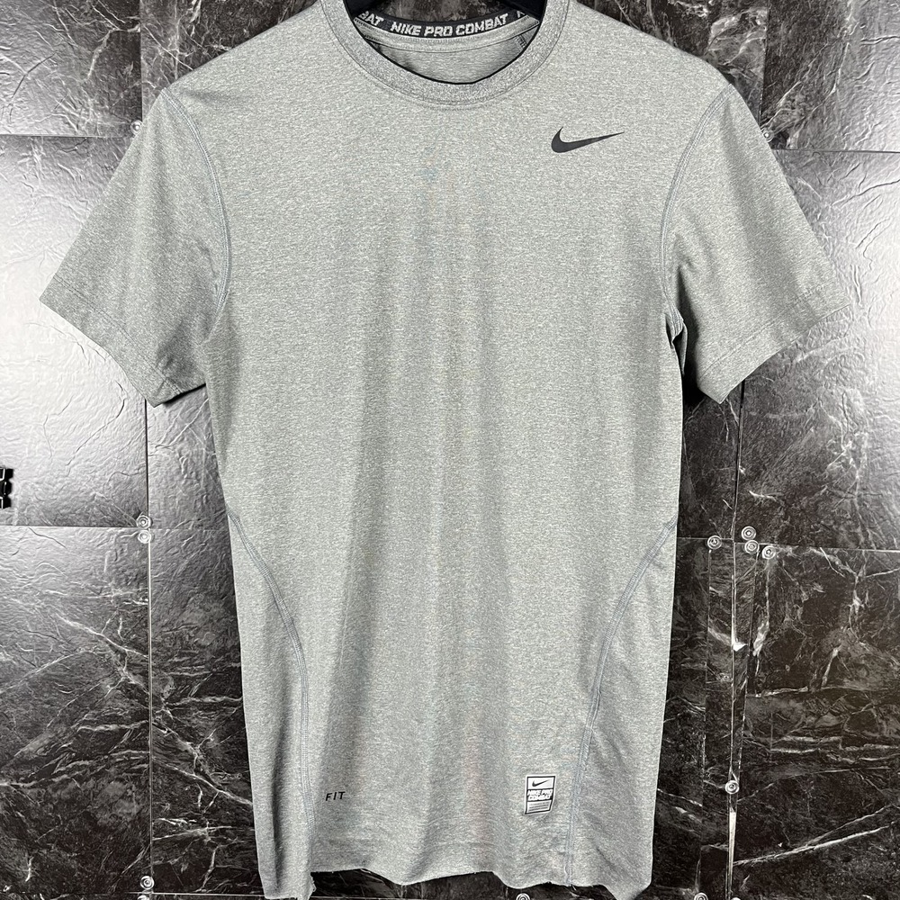 Nike Men's Grey Dri-Fit Pro Compression Shirt Medium -Flaws